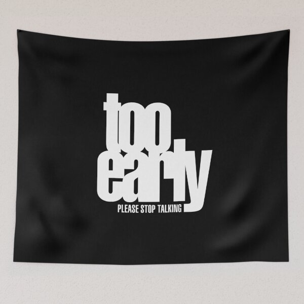 Item preview, Stop Talking, tired asleep sleepy nap tired exhausted weary Monday coffee designed and sold by Mullet Monkey.