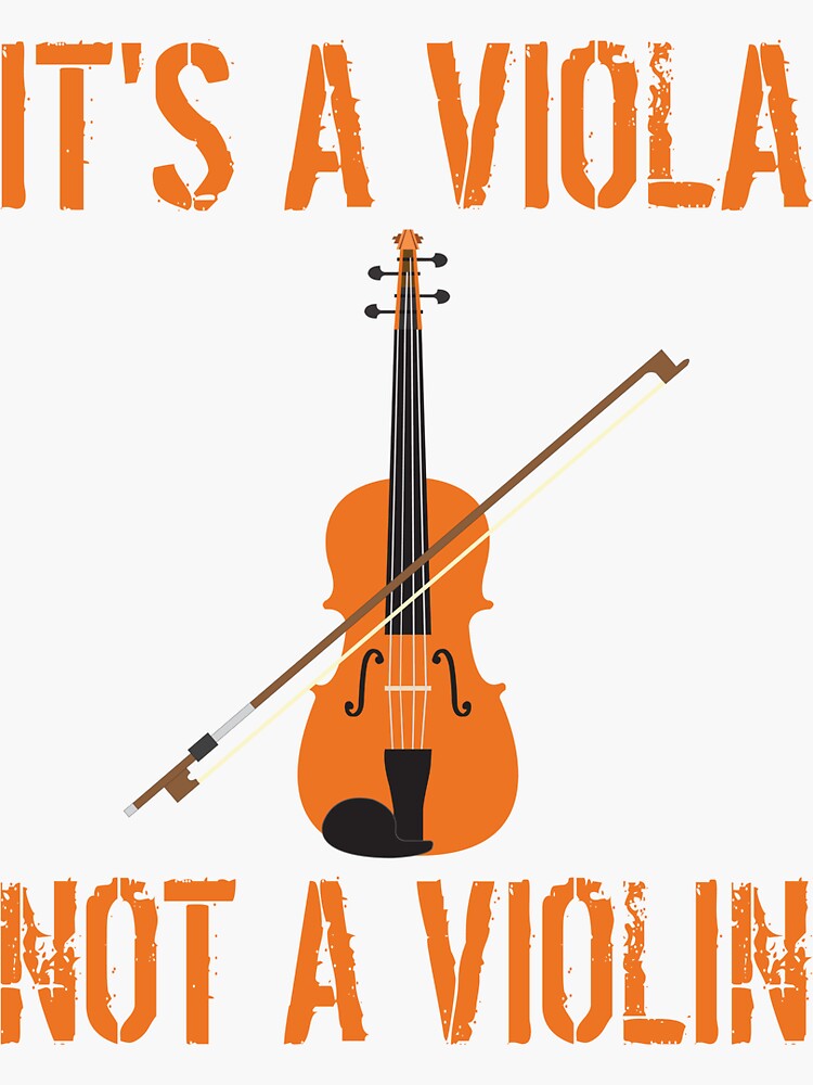 "No It's Not A Violin Alto Clef Viola Gifts" Sticker by dealzillas