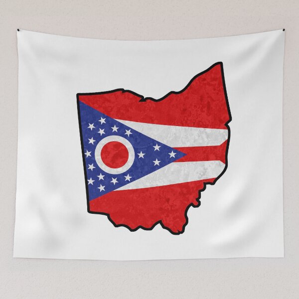 Item preview, Ohio State Flag Dayton Cleveland Cincinnati Columbus Athens Toledo Akron Canton designed and sold by Travel Time.