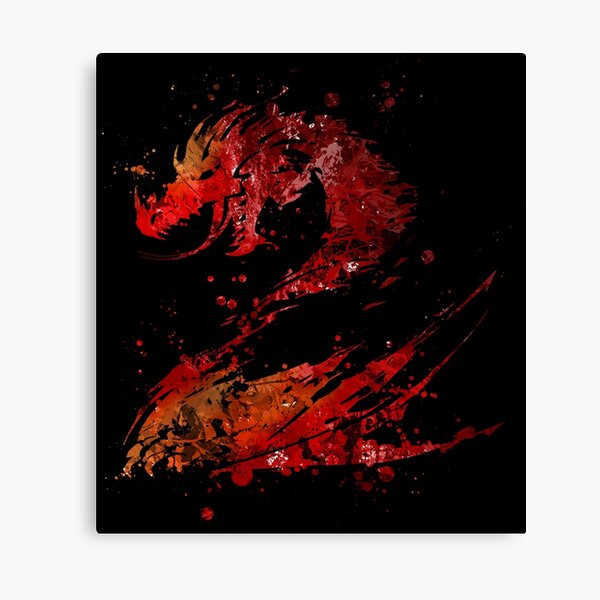 Guild Wars 2 (Lite) Splatter Canvas Print