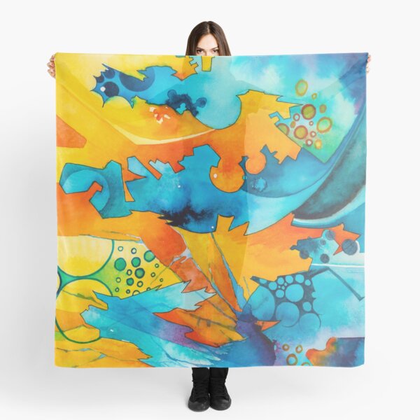 Are They Unicorns or Horniecornies? - Watercolor Painting Scarf