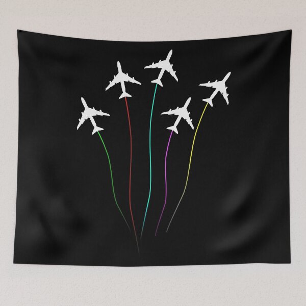 Item preview, Rainbow plane art designed and sold by emphatic.