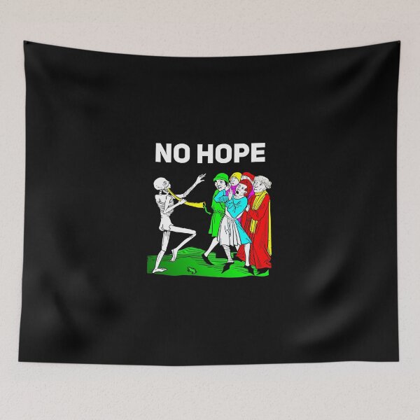 Item preview, Medieval Skeleton Trumpet Doot NO HOPE T-Shirt designed and sold by Joepseudo.