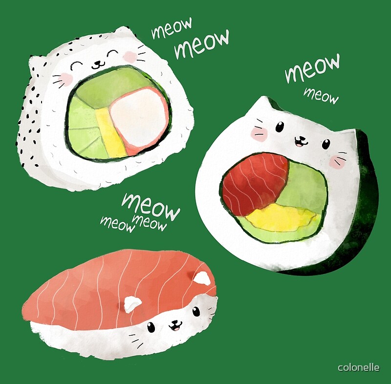 "Cute Sushi Rolls" by colonelle | Redbubble