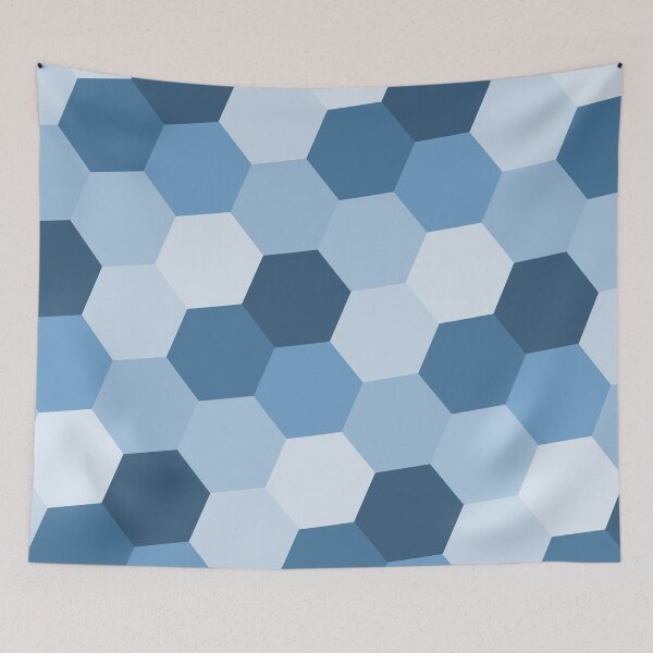 Item preview, Blue Hexagons designed and sold by LittleOddShop.