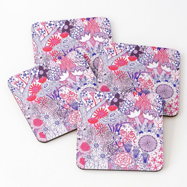 Item preview, Floral Jungle Purple  designed and sold by The Rage Garden.