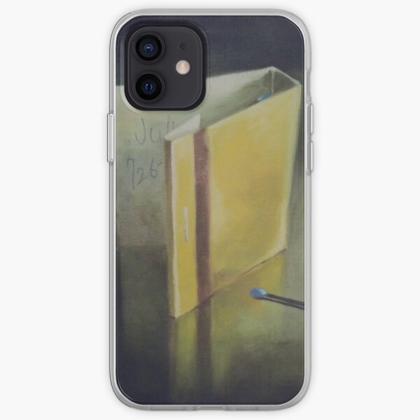 #wood #Painting #Yellow #StillLife #ModernArt #indoors #paper #one #writing iPhone Soft Case