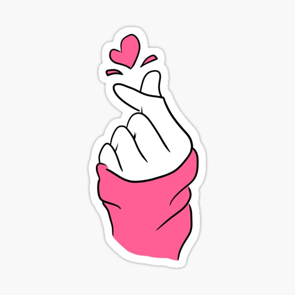 K-pop Love Hand Heart Decal Vinyl Sticker 4 or 6 Hallyu Culture Select color from the option menu. 
