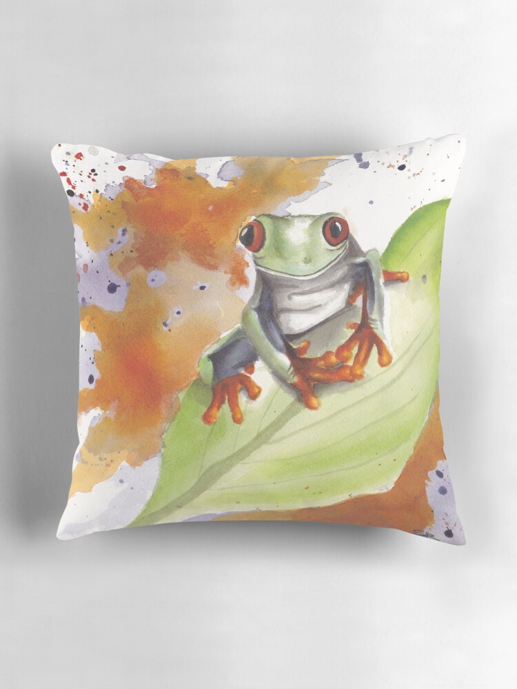 Tree and outlet His Person Watercolor Throw Pillow Cover