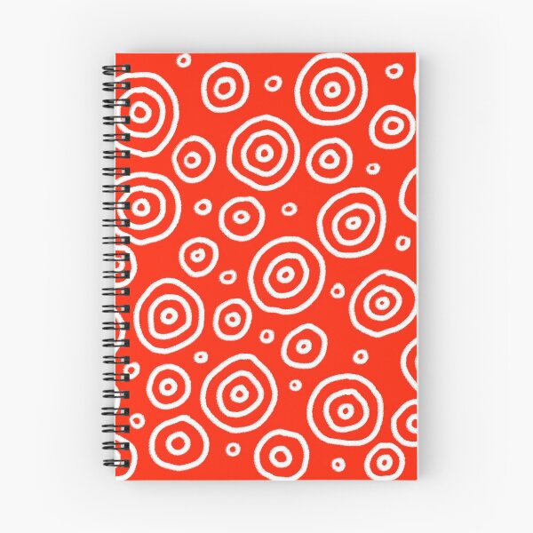 Item preview, Red Circles Hand Drawn Chalk Scandi Scandinavian Pattern designed and sold by LD ART.
