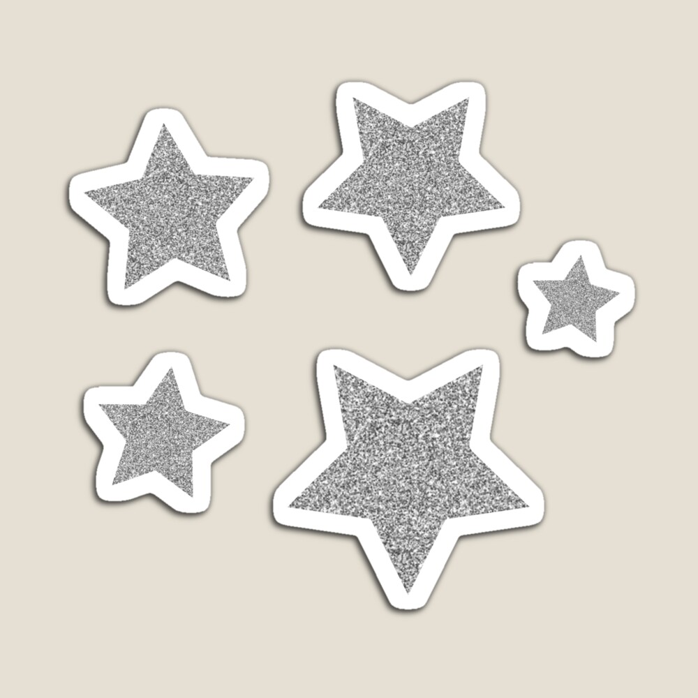 Silver Star Stickers - TownStix