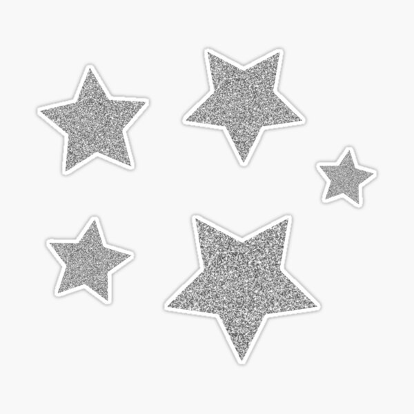 Silver Stars Sticker for Sale by zariagrace