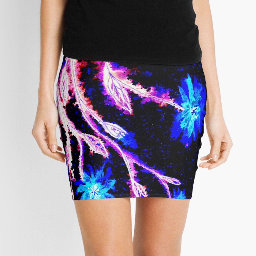 Pink and Blue Splash Mini Skirt