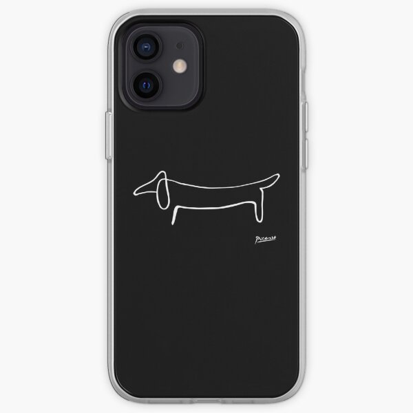 Pablo Picasso, Dachshund Dog, Lump Artwork, Animals Line Sketch, Prints, Posters, Bags, Tshirts, Men, Women, Kids iPhone Soft Case
