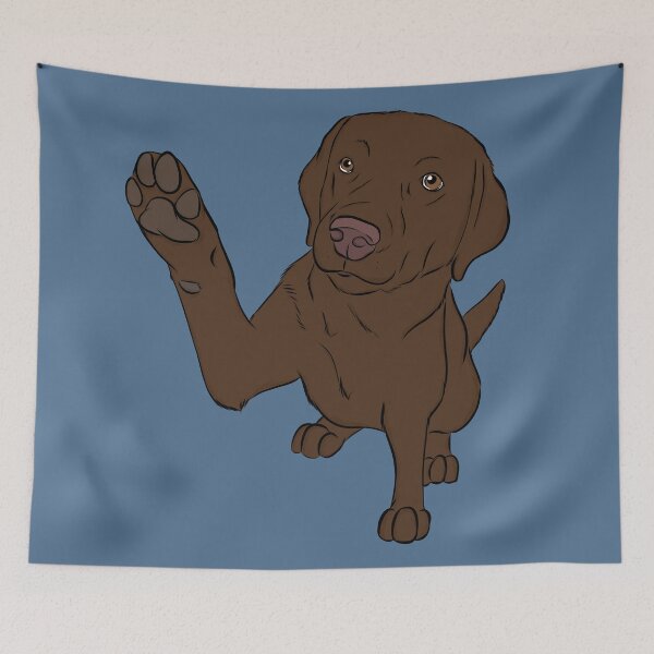 Item preview, High Five Chocolate Labrador  designed and sold by rmcbuckeye.