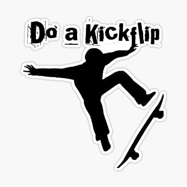 Do a kickflip Sticker for Sale by smoirartwork