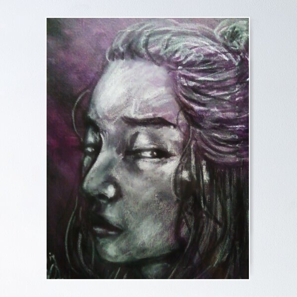Item preview, Junie (grey portrait) designed and sold by YaebaArts.