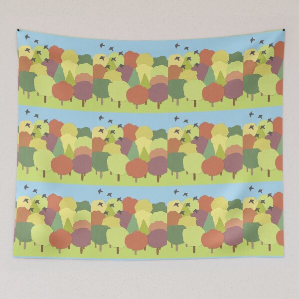 Item preview, Trees and Birds on a Hillside designed and sold by sweetpea73.