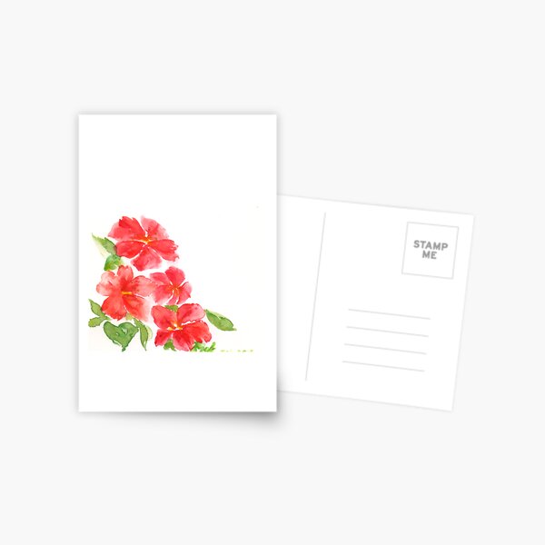 Red Blossoms 01 Postcard