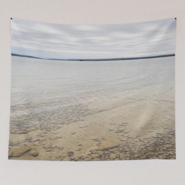 Item preview, Tiled Bedrock - Lake Manitou in Khaki and Silver designed and sold by Georgia Mizuleva.