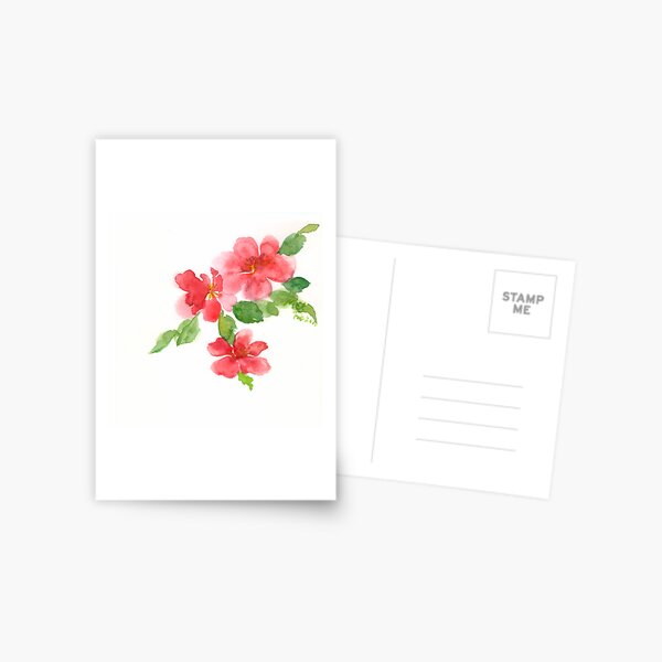 Red Blossoms 03 Postcard