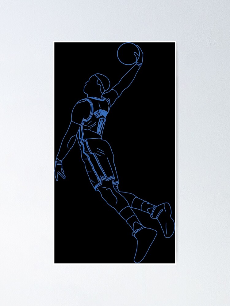 Russell Westbrook Dunk Neon Poster