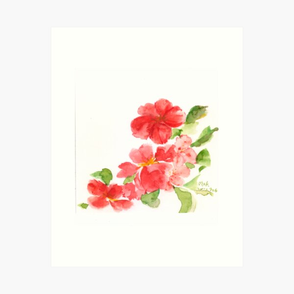 Red Blossoms 02 Art Print