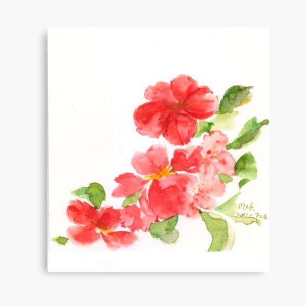 Red Blossoms 02 Canvas Print