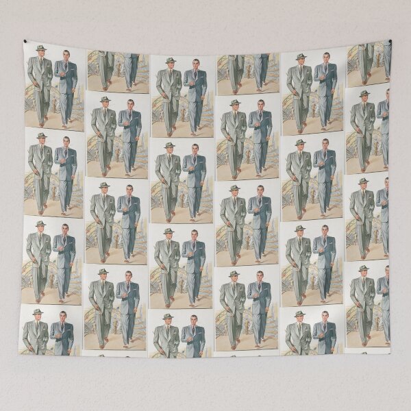 Item preview, Vintage 40s gents taking a walk designed and sold by Vintage Designs +.