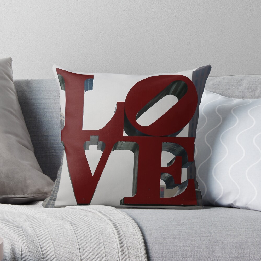 Love Philadelphia Sculpture Throw Pillow