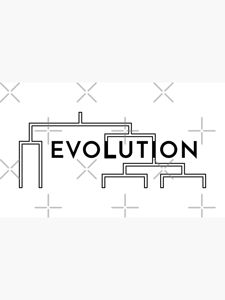 Thumbnail 3 of 3, Sticker, Evolution (Inverted) designed and sold by science-gifts.