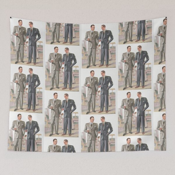 Item preview, Vintage 40s gents taking a break designed and sold by Vintage Designs +.