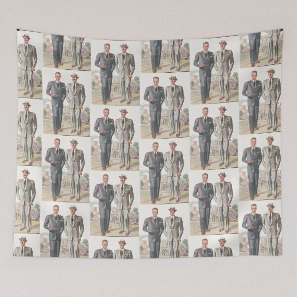 Item preview, 1940s high flying gentlemen designed and sold by Vintage Designs +.