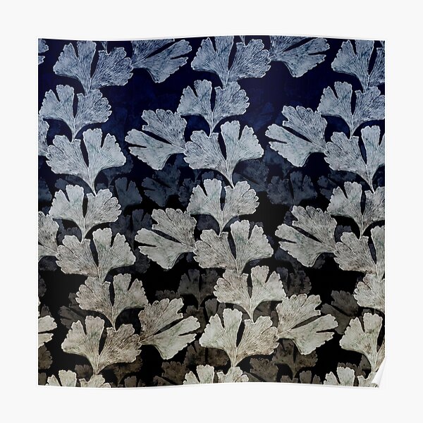 Ginko Leaf Multi-toned Print Poster