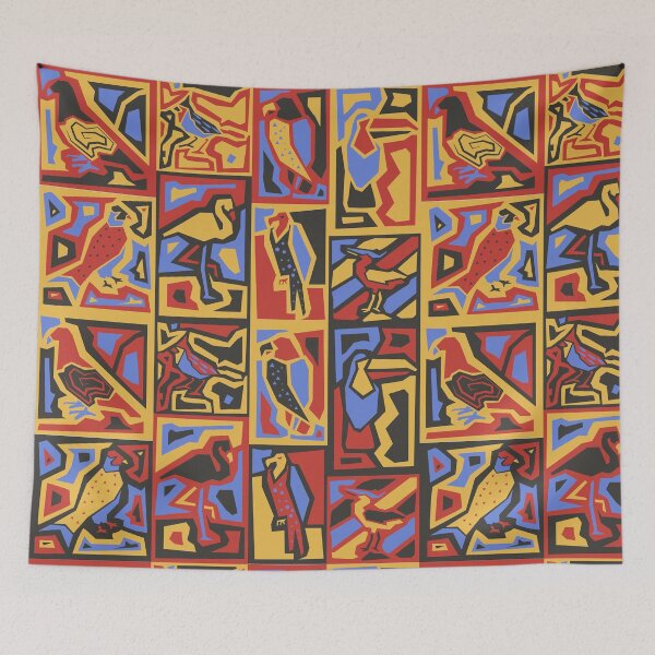 Item preview, Ethnic style bird pattern designed and sold by ufuksezgen.