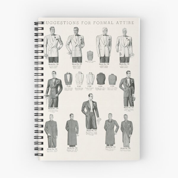 Item preview, 1940s mens style - Suggestions for formal attire designed and sold by Vintage Designs +.