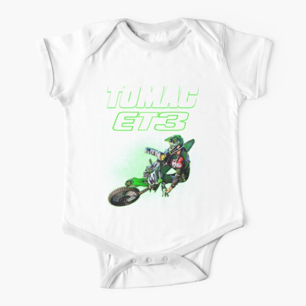 Eli Tomac ET3 The Shark Motocross and Supercross Champion Gift Design Short Sleeve Baby One-Piece