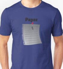 Paper Edition - Rock Paper Scissors Matching Gift Design Unisex T-Shirt