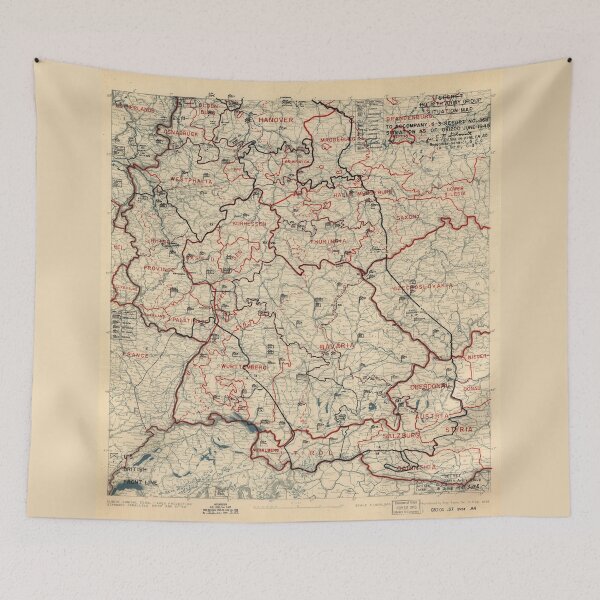Aperçu de l'œuvre June 8 1945 World War II Twelfth Army Group Situation Map créée et vendue par allhistory.