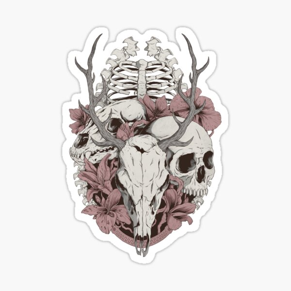 Pagan Skulls Alt Sticker