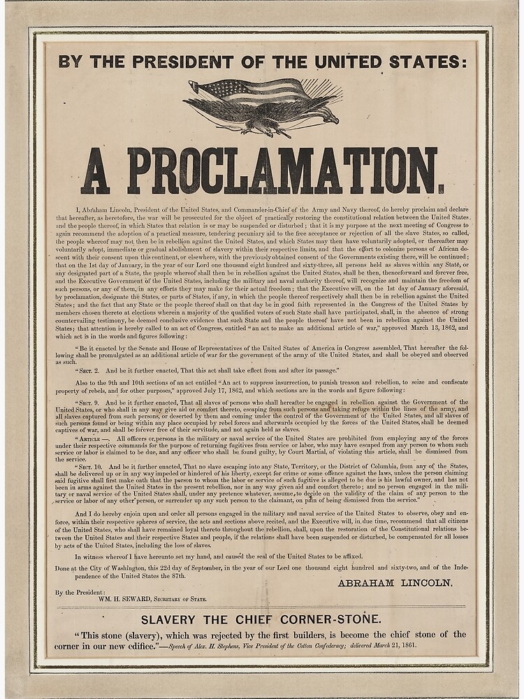 What did the emancipation proclamation do picture