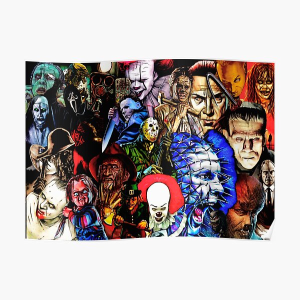 Collage Of Horror Poster