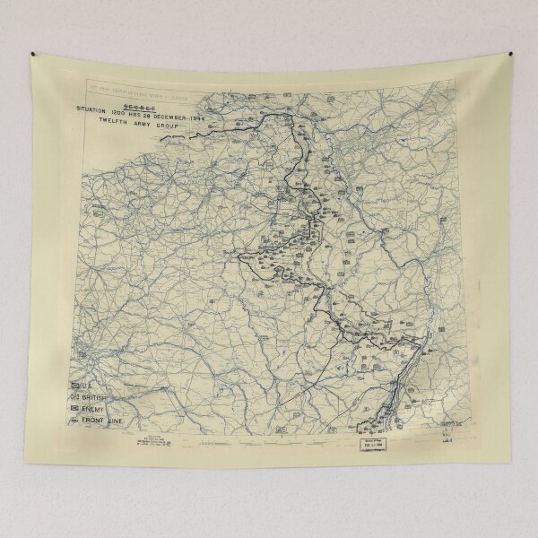 Aperçu de l'œuvre December 28 1944 World War II Twelfth Army Group Situation Map créée et vendue par allhistory.