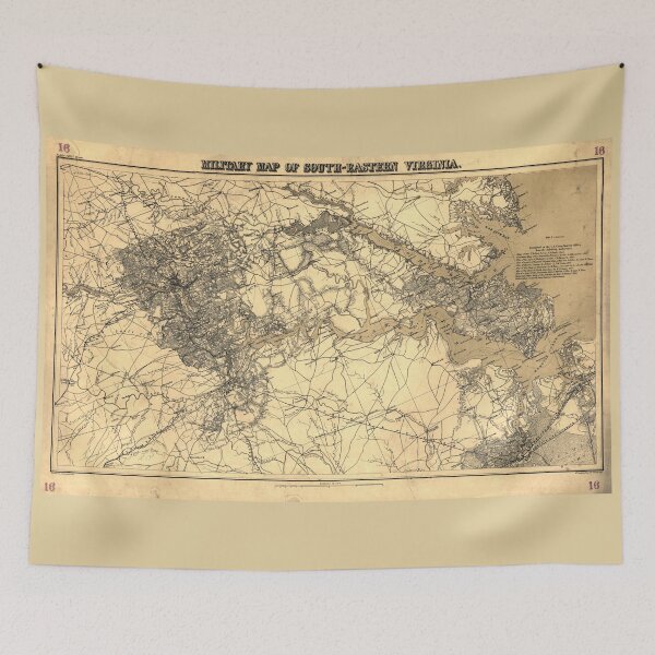 Item preview, Civil War Military Map of South-Eastern Virginia (1864) designed and sold by allhistory.