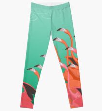 Fresco of the flamingoes Leggings