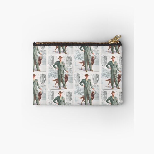Item preview, Dapper 40s gent walking his loyal hound designed and sold by Vintage Designs +.