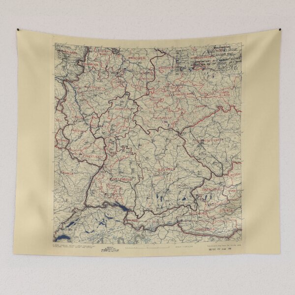 Item preview, July 25 1945 World War II Twelfth Army Group Situation Map designed and sold by allhistory.