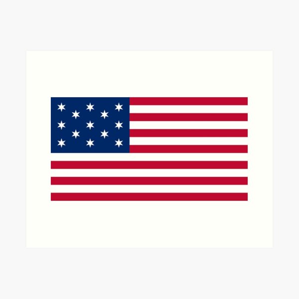 Betsy Ross 13 Sterne In Einem Kreis Amerikanische Flagge" Kunstdruck Von  Allhistory | Redbubble