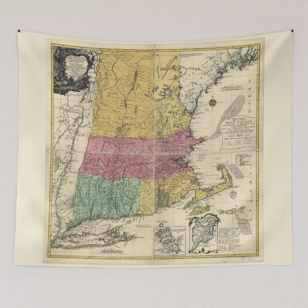 Item preview, Old Map of New England (1777) designed and sold by allhistory.