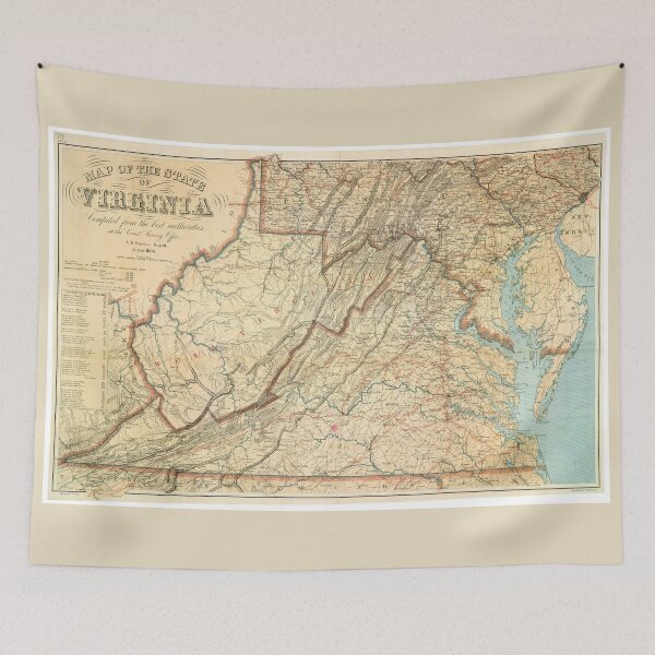 Item preview, Civil War Era Map of the State of Virginia (1863) designed and sold by allhistory.